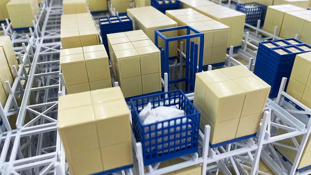 Zikoo Robotics Solution3：u Bot Omnidirectional Stacker Robot R Bot Smart Four Way Pallet Shuttle Sandbox5