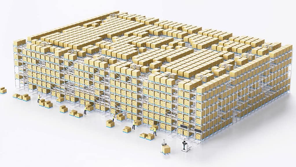 Zikoo Robotics Four-way shuttle for dense storage and Automated Storage and Retrieval System in Automatic 3D warehouse