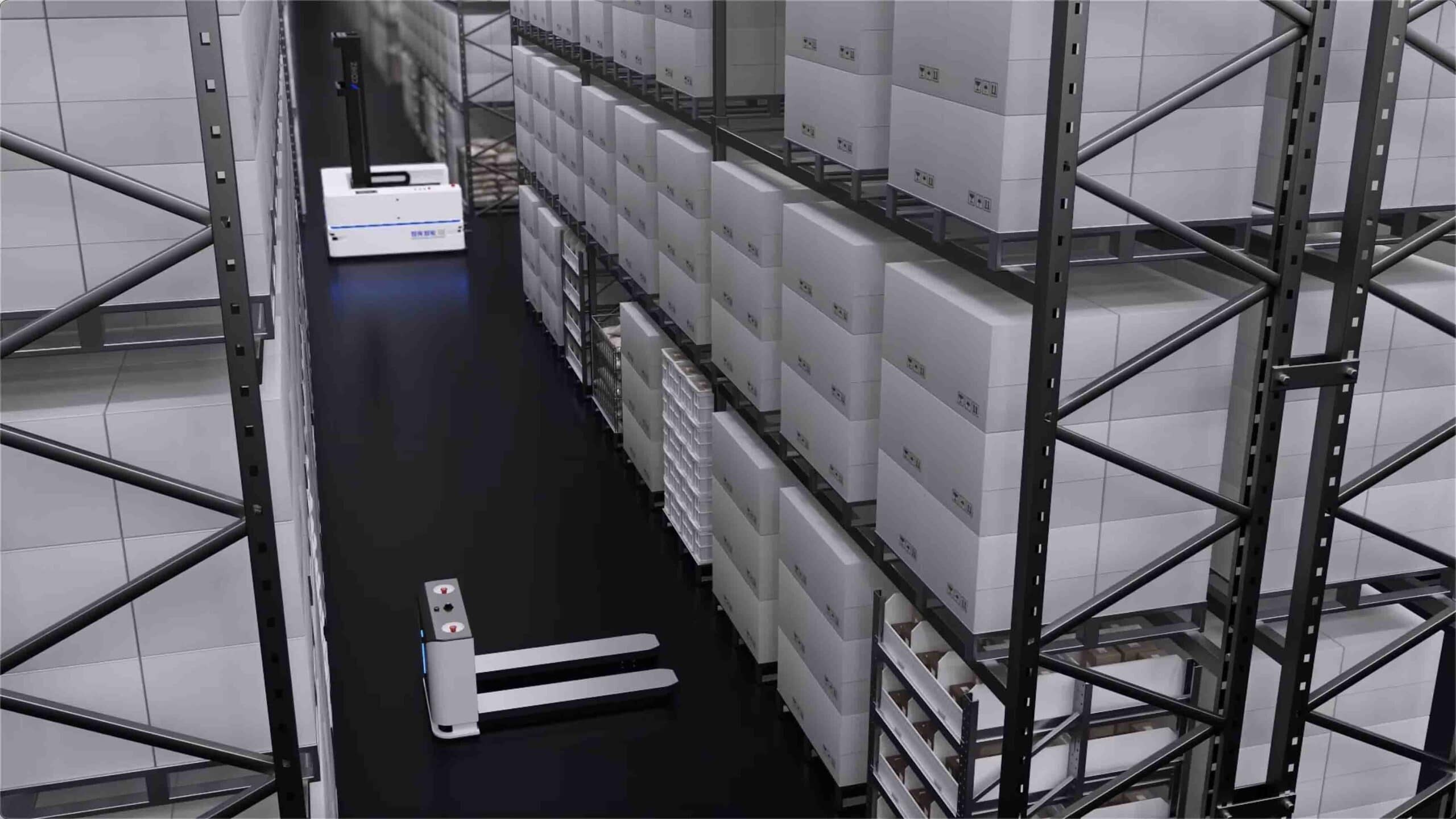 Zikoo Robotics narrow aisle automated picking system for optimized order fulfillment in automatic 3D warehouse