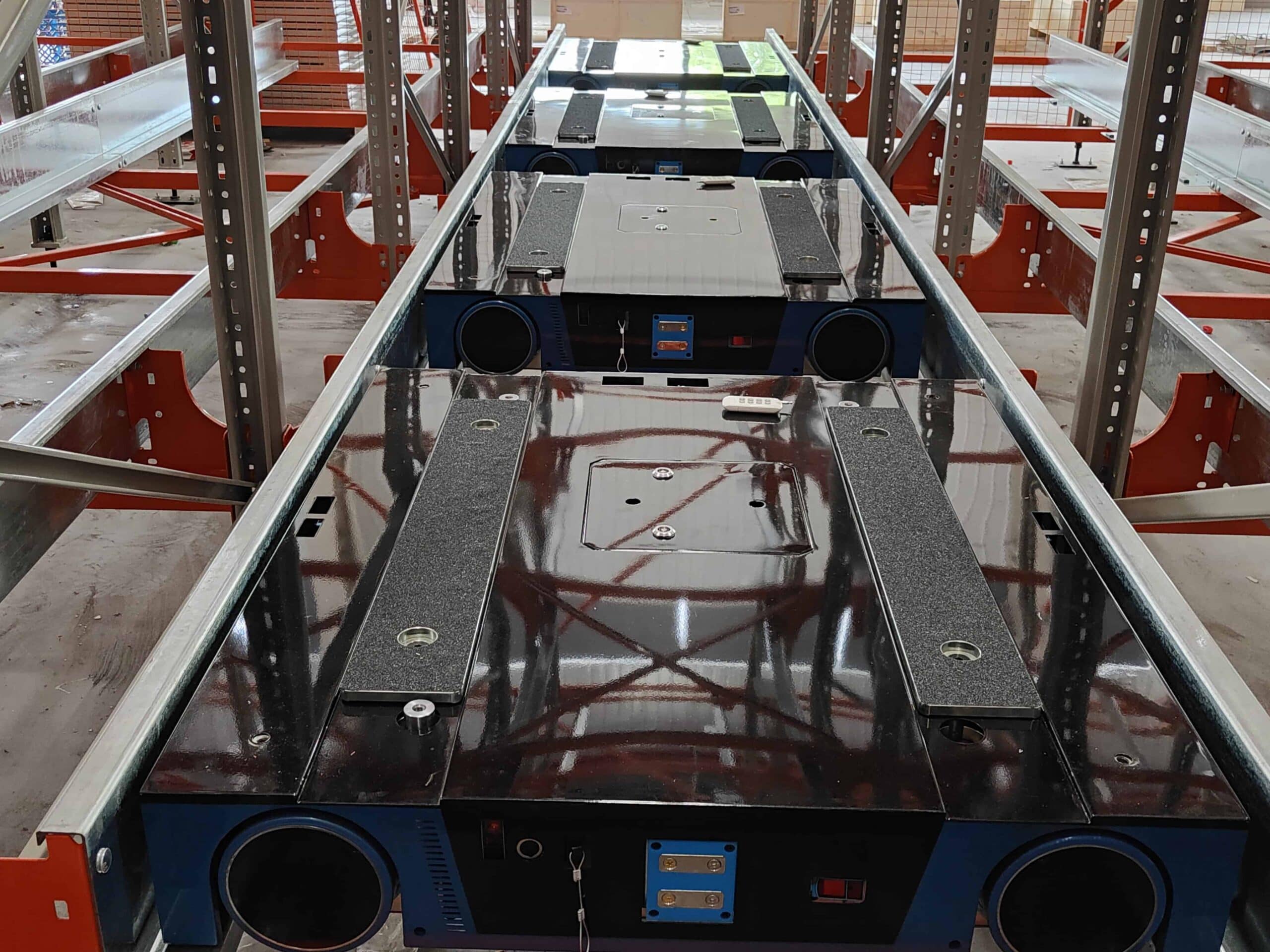 Zikoo Robotics R Bot Smart Four Way Pallet Shuttle Auto Parts Manufacturers Shelf To Person1 Scaled