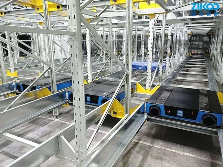Zikoo Robotics R Bot Smart Four Way Pallet Shuttle Wandian No.1 Shelf To Person5 1