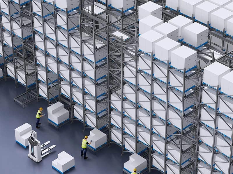 Zikoo Robotics Four-way shuttle for dense storage and Automated Storage and Retrieval System in Automatic 3D warehouse