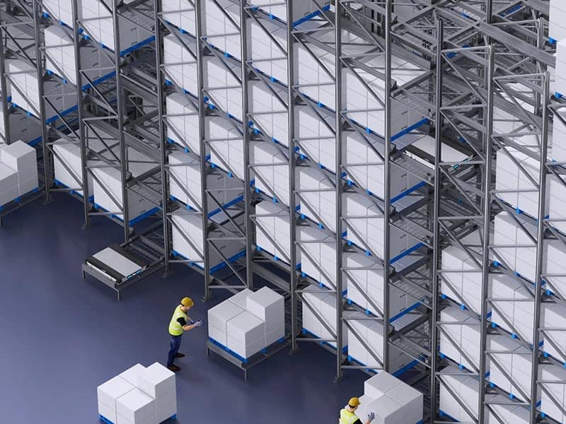 Zikoo Robotics four-way shuttle for dense storage and automated storage retrieval system in automatic 3D warehouse