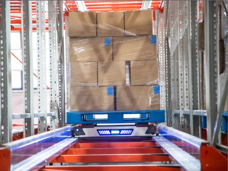 Zikoo Robotics six-way shuttle improving dense storage efficiency in automated storage retrieval system for pharmaceuticals