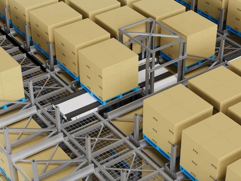 Zikoo Robotics four-way shuttle for dense storage and automated storage retrieval system in automatic 3D warehouse